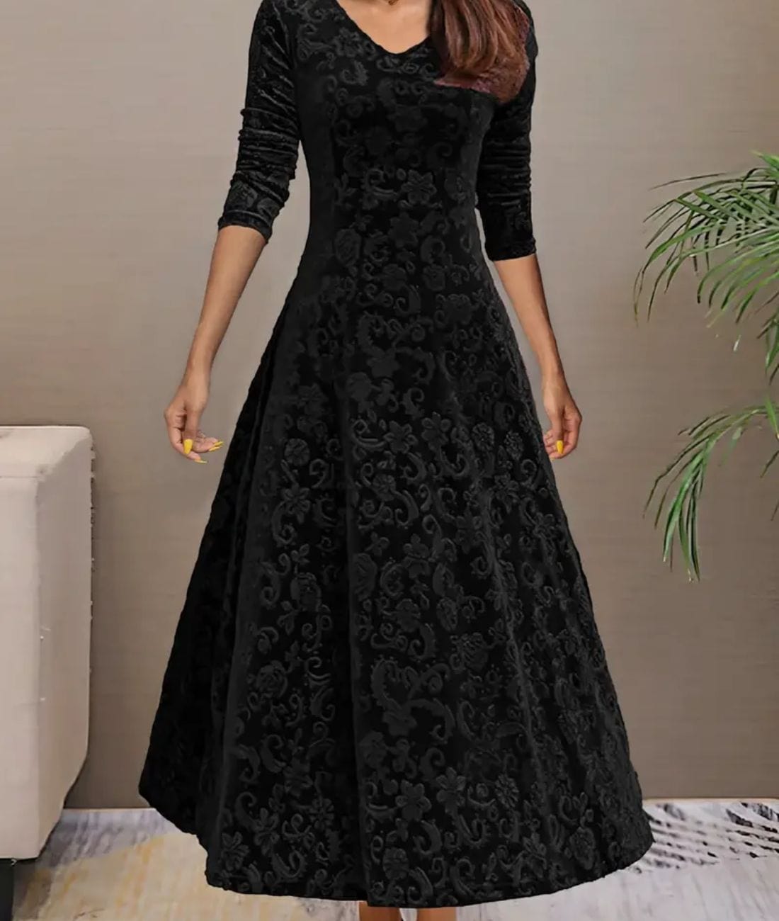 Carina - Long Sleeve Maxi Dress