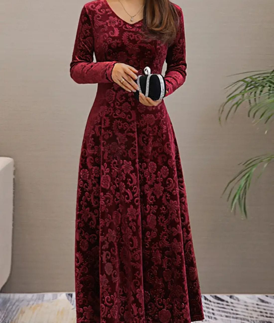 Carina - Long Sleeve Maxi Dress
