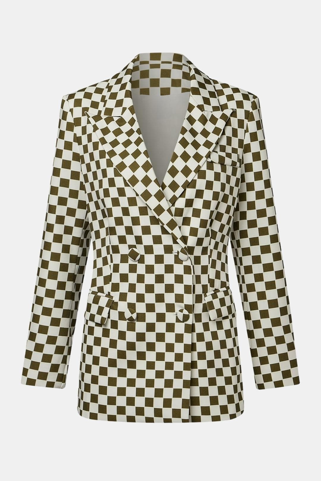Aitana – Urban Plaid Tailored Lapel Blazer