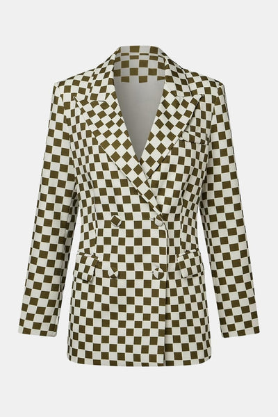 Aitana – Urban Plaid Tailored Lapel Blazer