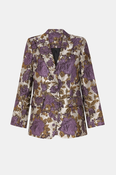 Alaina – Elegant Jacquard Tailored Blazer