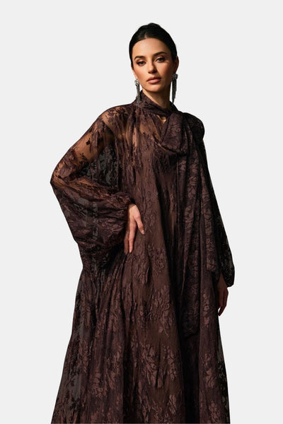 Alessa – Sheer Floral Lace Maxi Dress