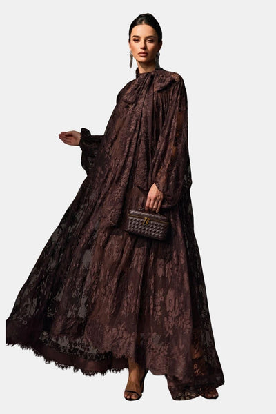 Alessa – Sheer Floral Lace Maxi Dress