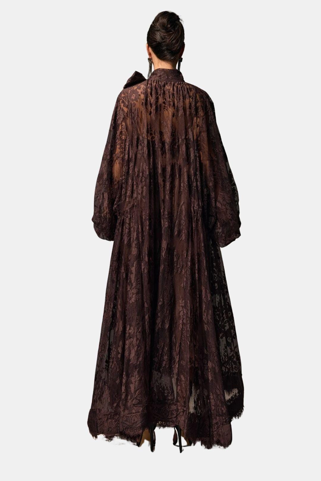 Alessa – Sheer Floral Lace Maxi Dress
