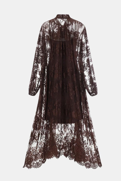 Alessa – Sheer Floral Lace Maxi Dress