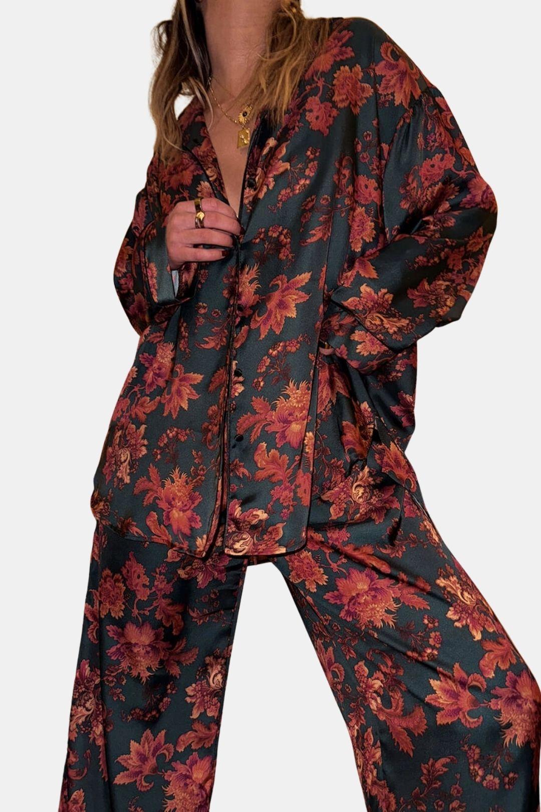 Alice - Lotus Print Pyjama Set