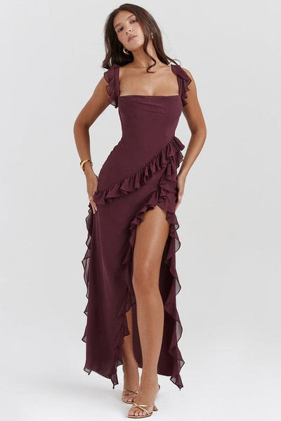 Aliki – One-Shoulder Ruffle Maxi Dress