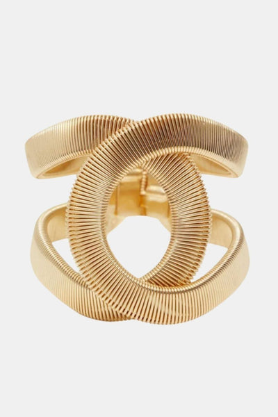 Allana – Gold Geometric Textured Bracelet