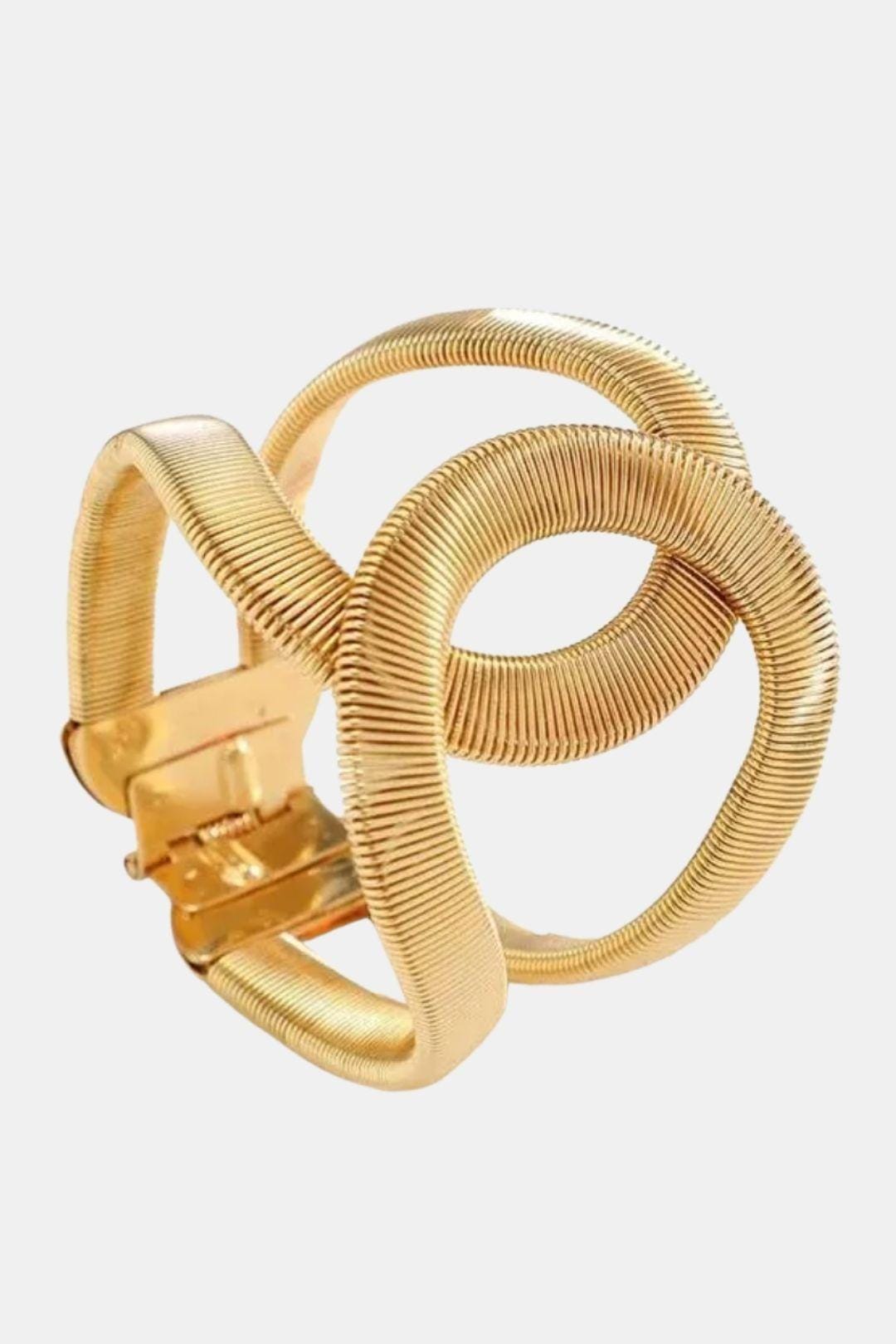 Allana – Gold Geometric Textured Bracelet