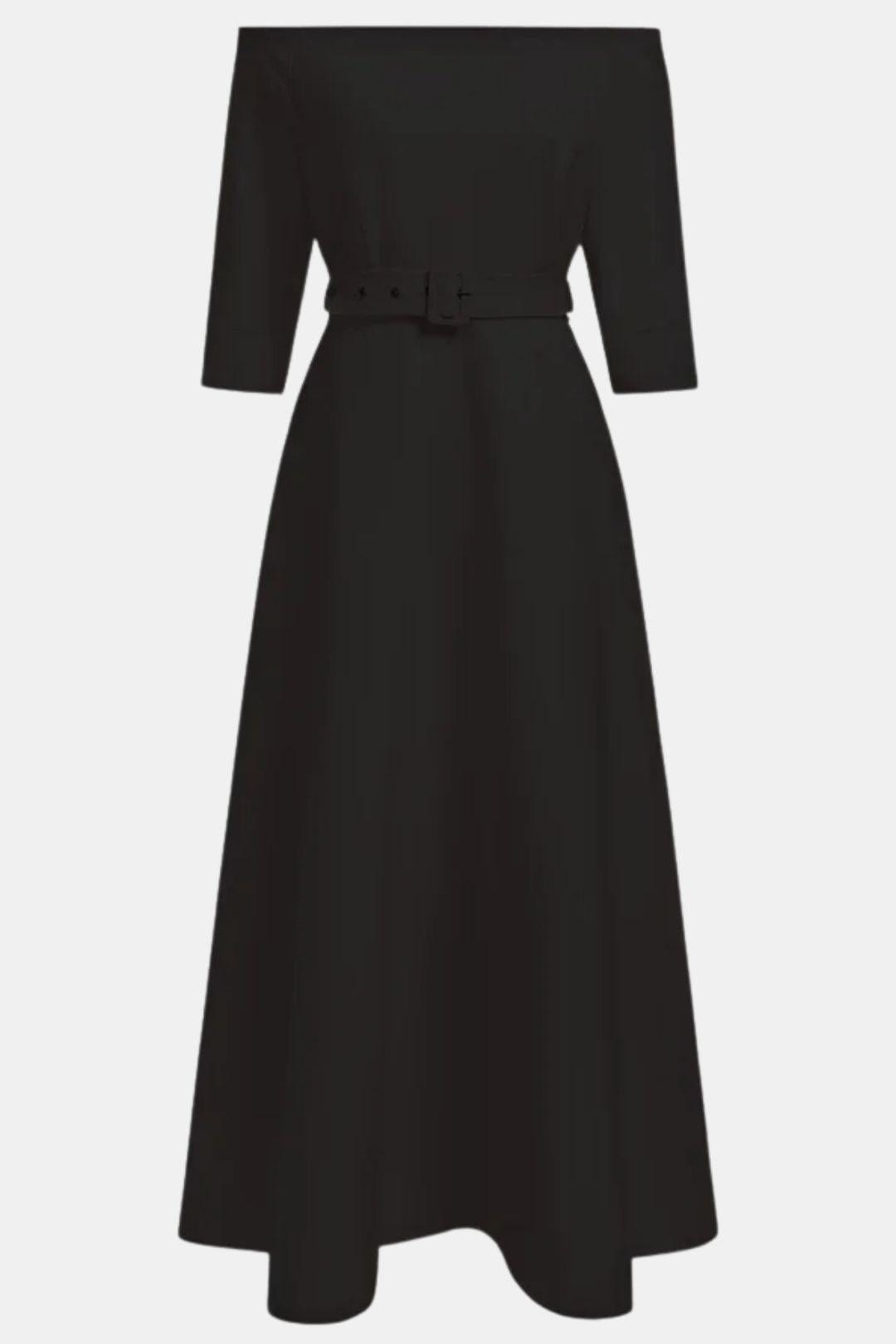 Amabel – Off-Shoulder Half Sleeve A-Line Maxi Dress