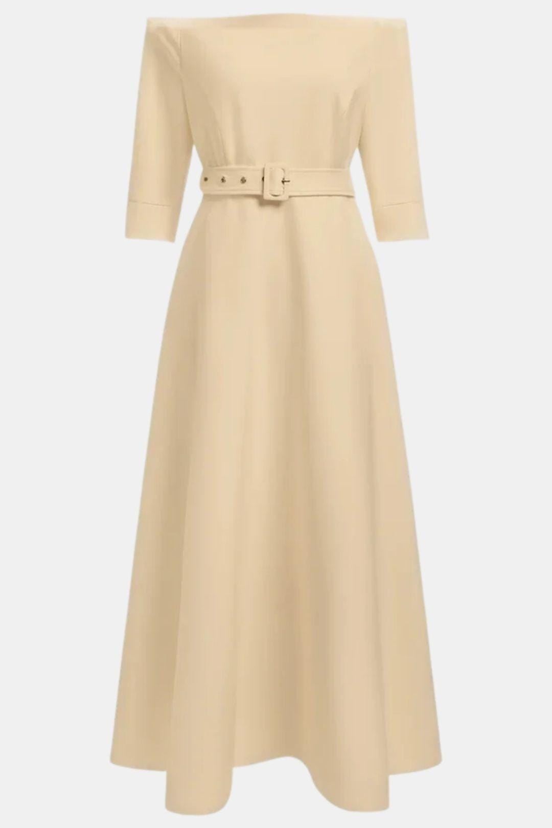 Amabel – Off-Shoulder Half Sleeve A-Line Maxi Dress