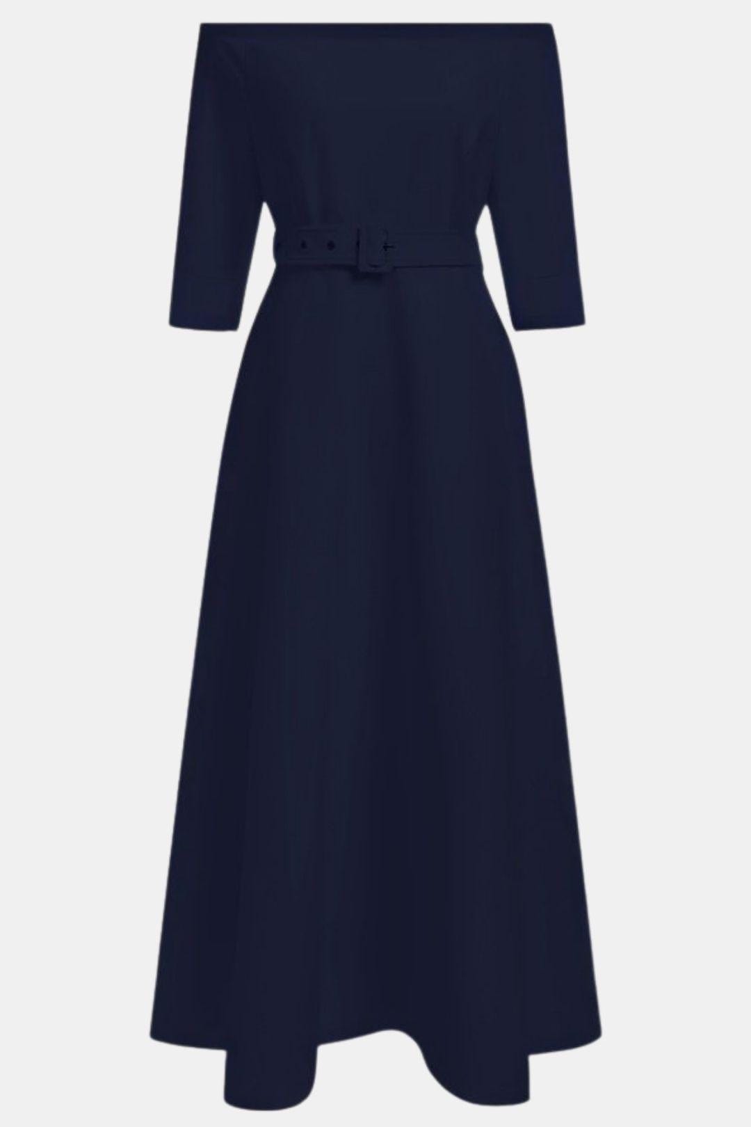 Amabel – Off-Shoulder Half Sleeve A-Line Maxi Dress