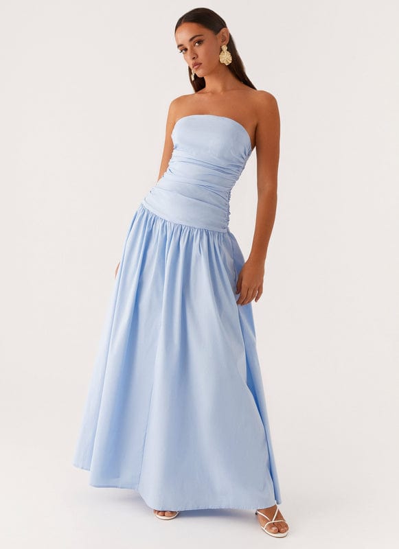 Teresa - Sleeveless Maxi Dress in Blue