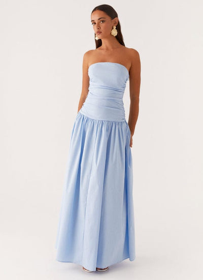 Teresa - Sleeveless Maxi Dress in Blue