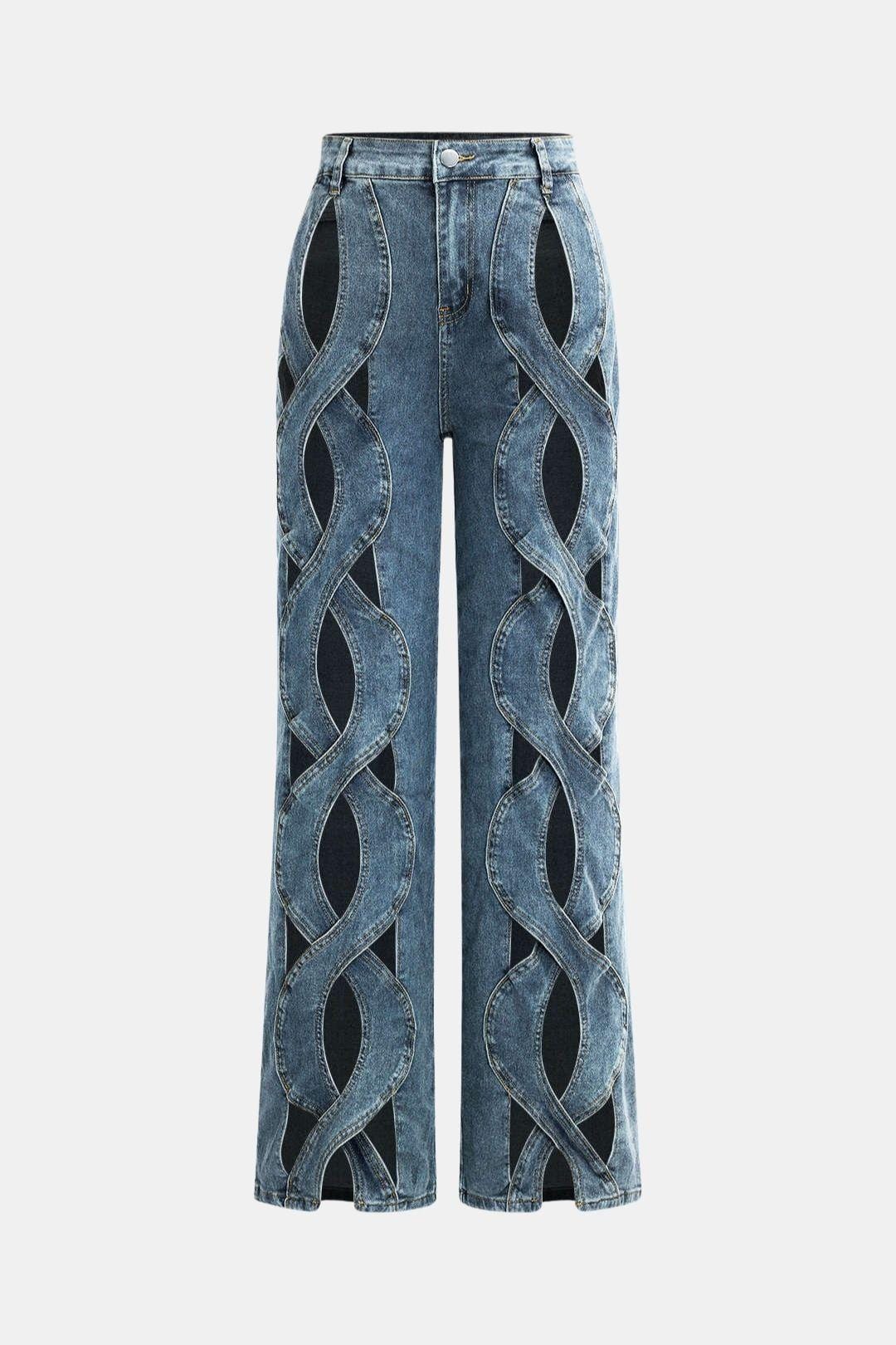 Andy – Denim Cut Out Straight Leg Jeans