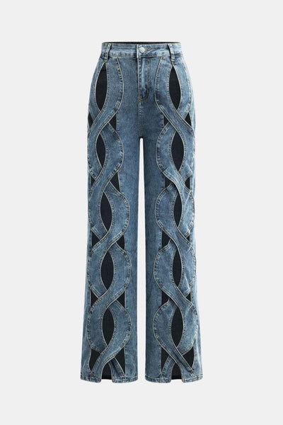 Andy – Denim Cut Out Straight Leg Jeans