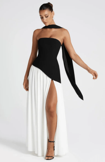Annabel – Strapless Slit Maxi Dress