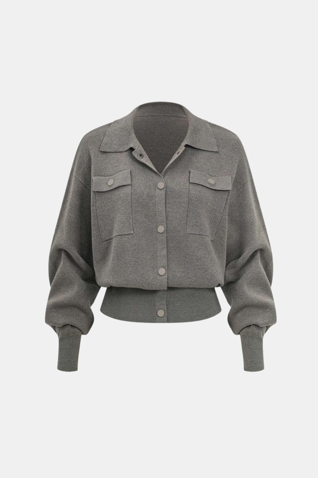 Annie – Solid Knit Pocket Cardigan