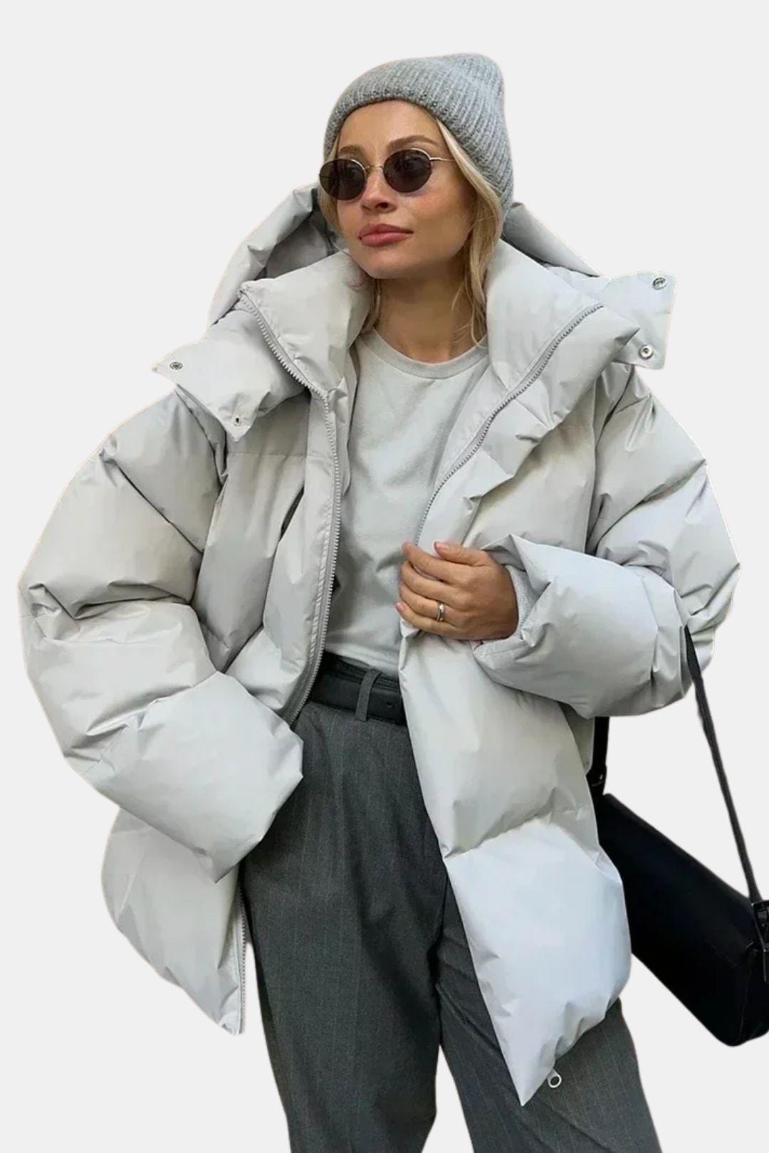April – Oversized Puffer Winter Coat with Hood