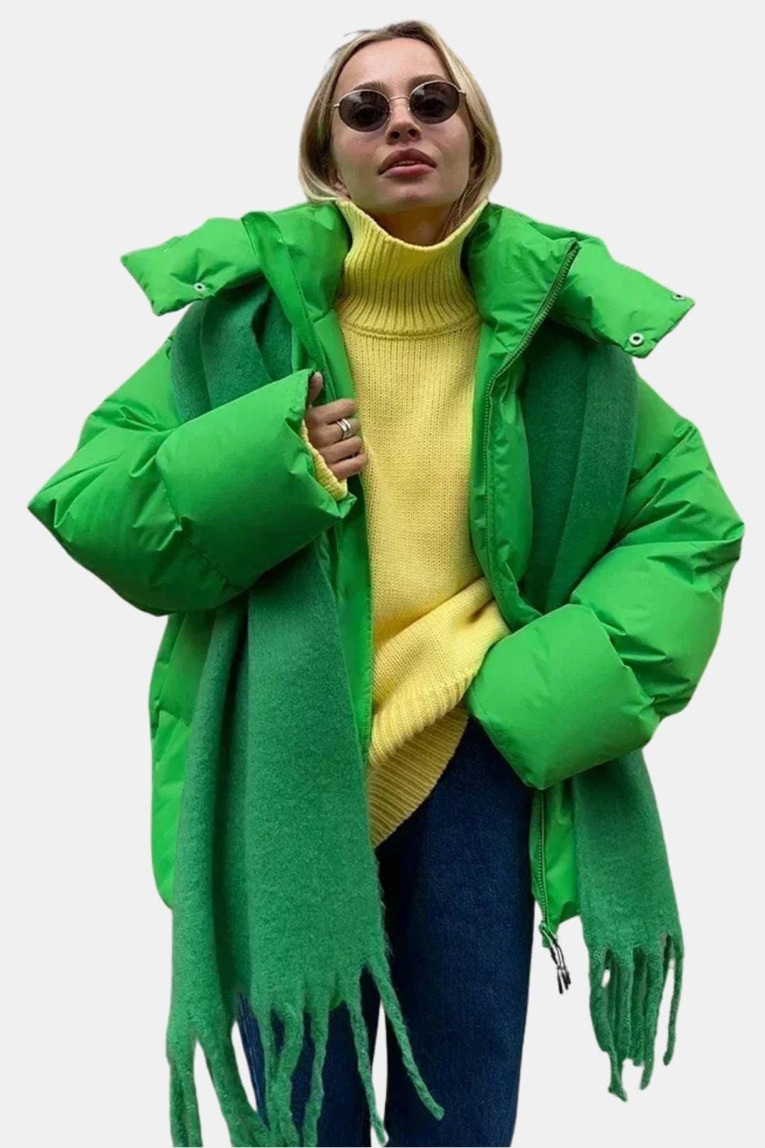 April – Oversized Puffer Winter Coat with Hood
