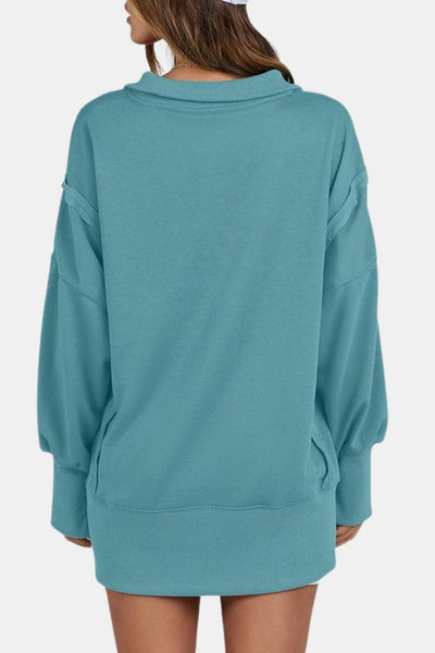 Ardela – Polo Collar Sweatshirt