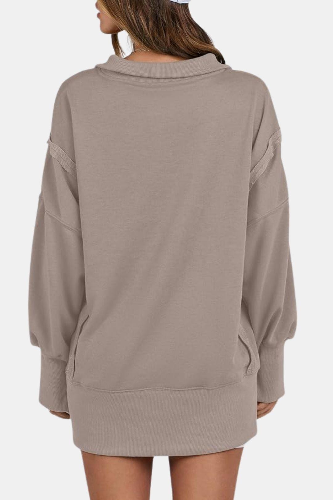 Ardela – Polo Collar Sweatshirt