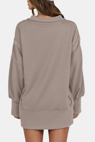 Ardela – Polo Collar Sweatshirt