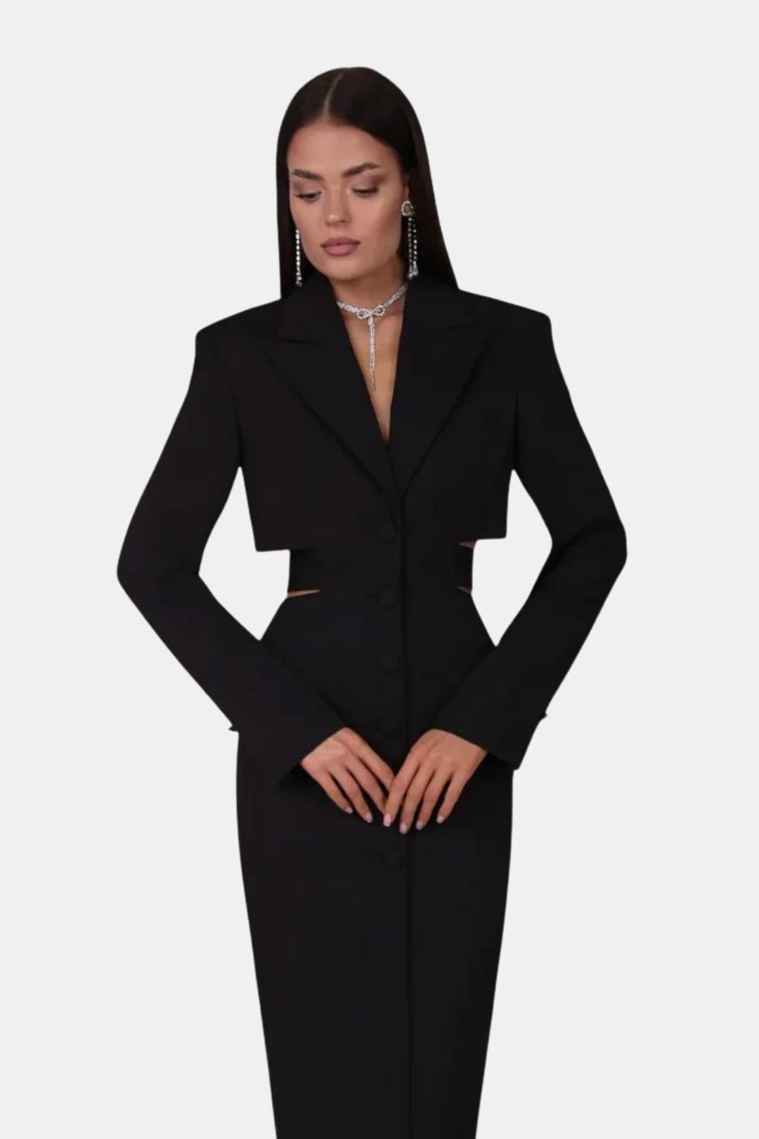 Ardella – Cut-Out Blazer Midi Dress
