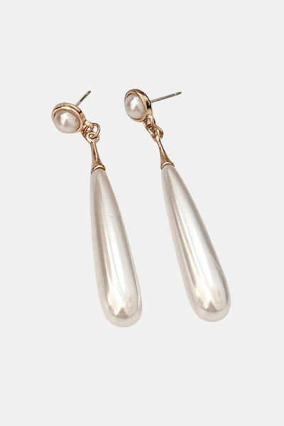 Arhel – Gold Teardrop Faux Pearl Earrings