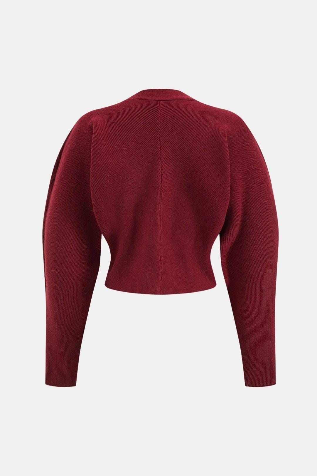 Ariella – Metallic Button V-Neck Sweater Top