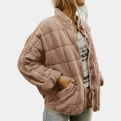 Attireado - Double-Breasted Blazer Jacket