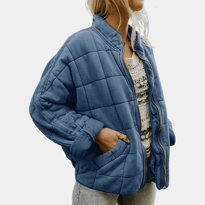 Attireado - Double-Breasted Blazer Jacket