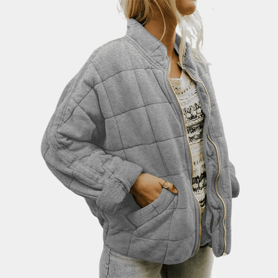 Attireado - Double-Breasted Blazer Jacket
