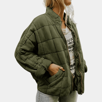 Attireado - Double-Breasted Blazer Jacket