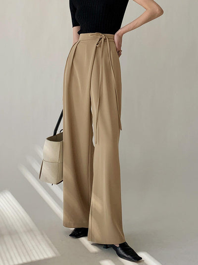 Amelie – Wide Leg Trousers | Flowy Fit with Tie Waist Design