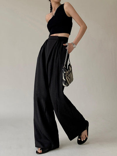 Amelie – Wide Leg Trousers | Flowy Fit with Tie Waist Design