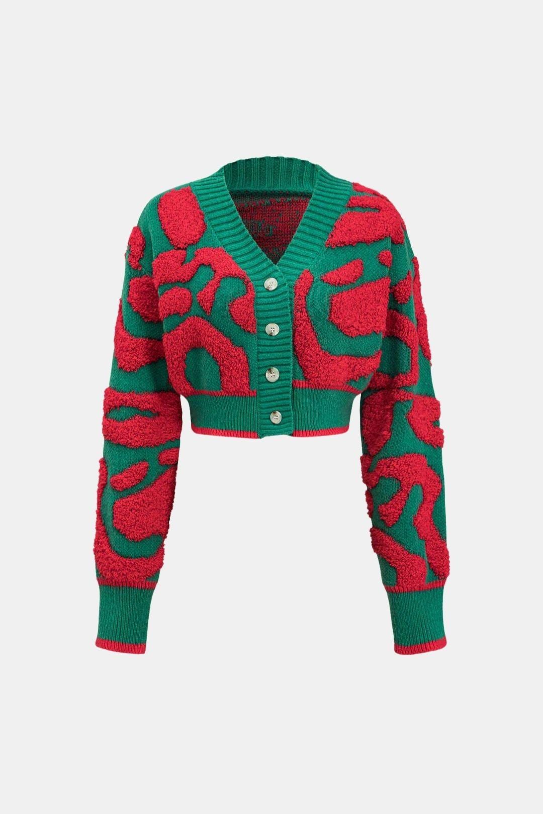 Beatrice - Colourblock V-Neck Knit Cardigan