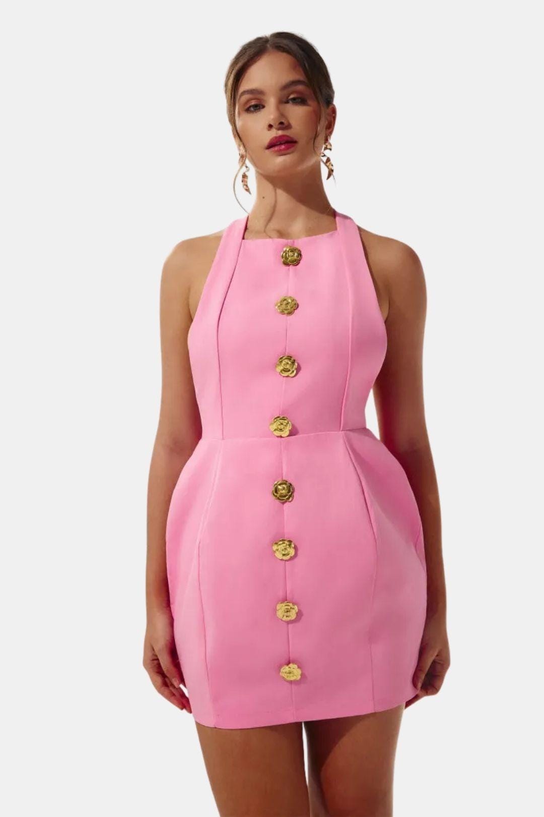 Becci – Backless Halter Mini Dress