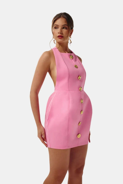 Becci – Backless Halter Mini Dress