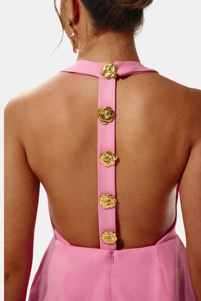 Becci – Backless Halter Mini Dress