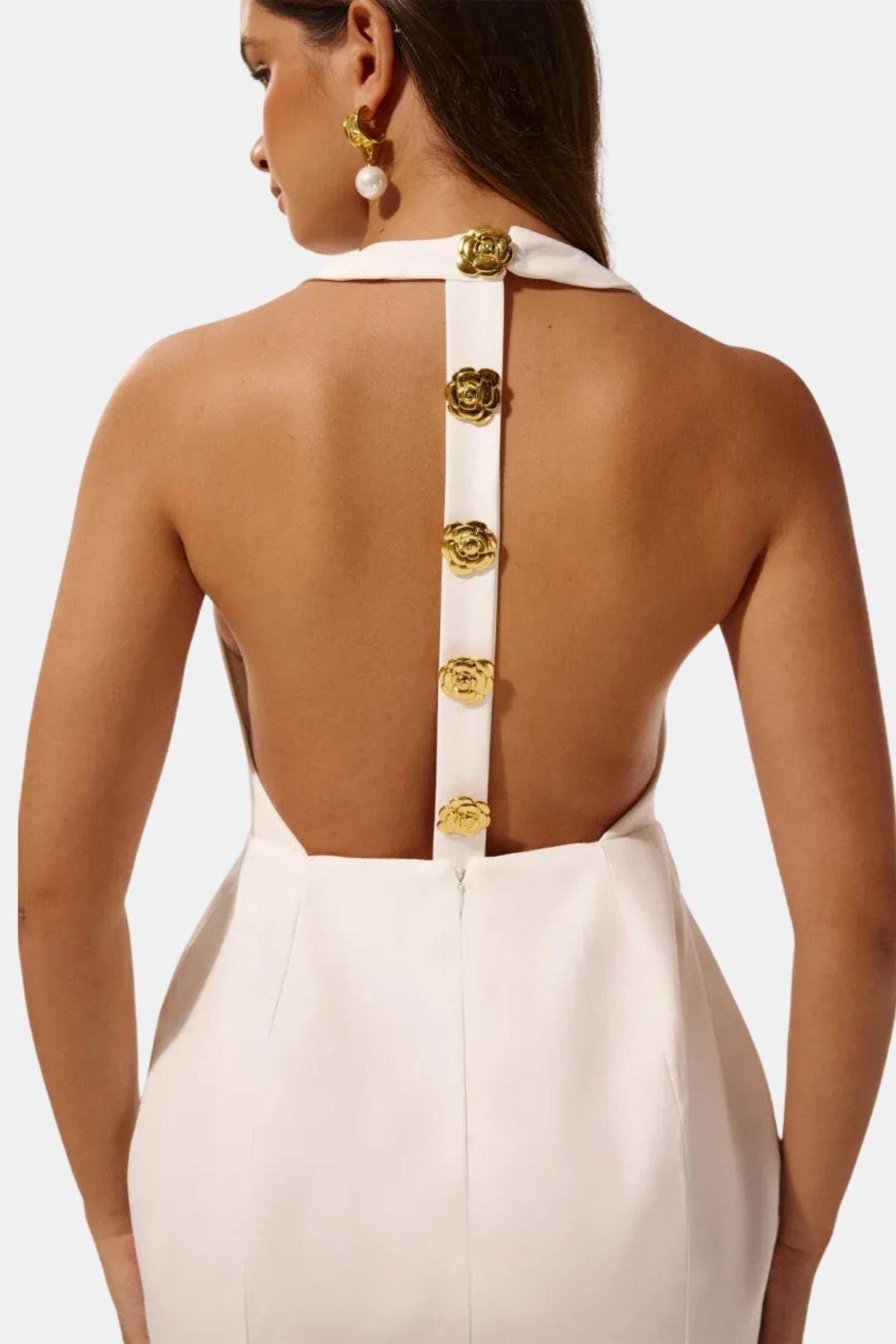 Becci – Backless Halter Mini Dress