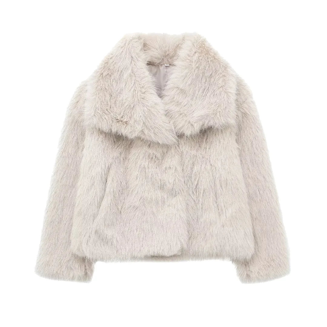 Faux Fur Short Jacket | Luxurious Soft Feel | Elegant Warmth | Evening Chic