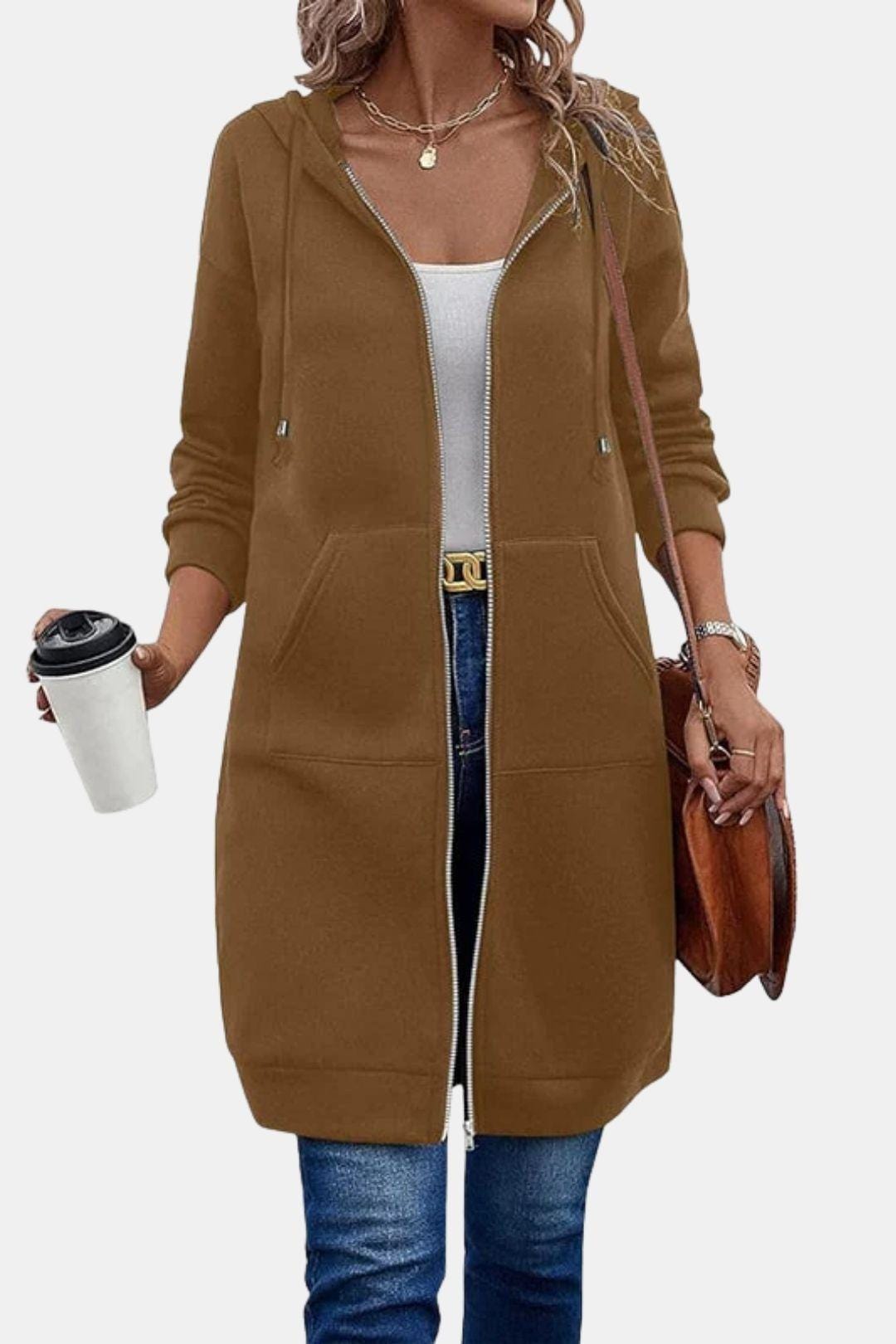 Bergdis – Long Hooded Zip Up Jacket