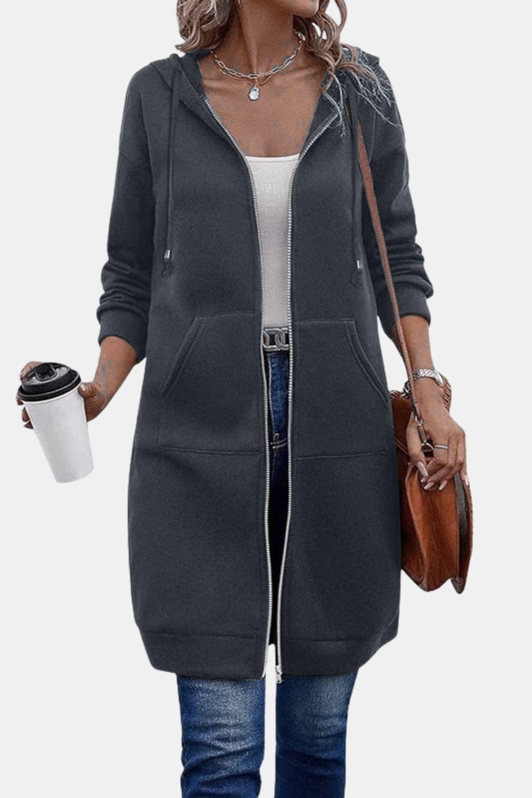 Bergdis – Long Hooded Zip Up Jacket