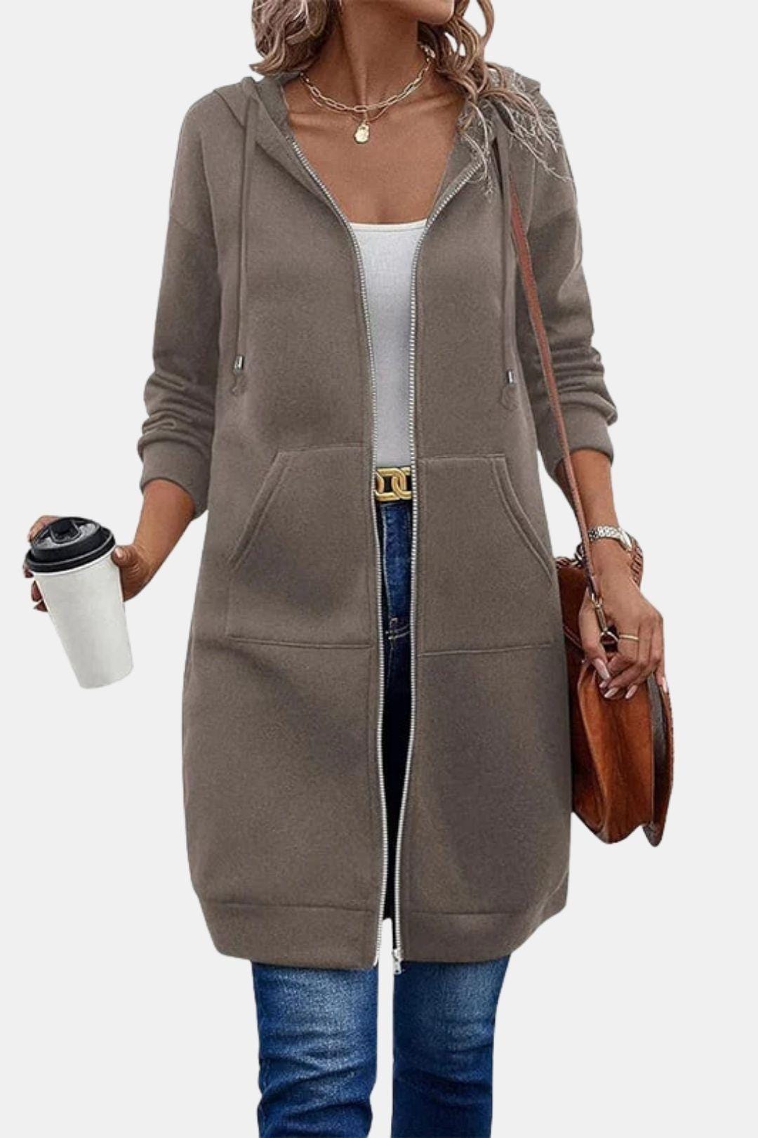 Bergdis – Long Hooded Zip Up Jacket