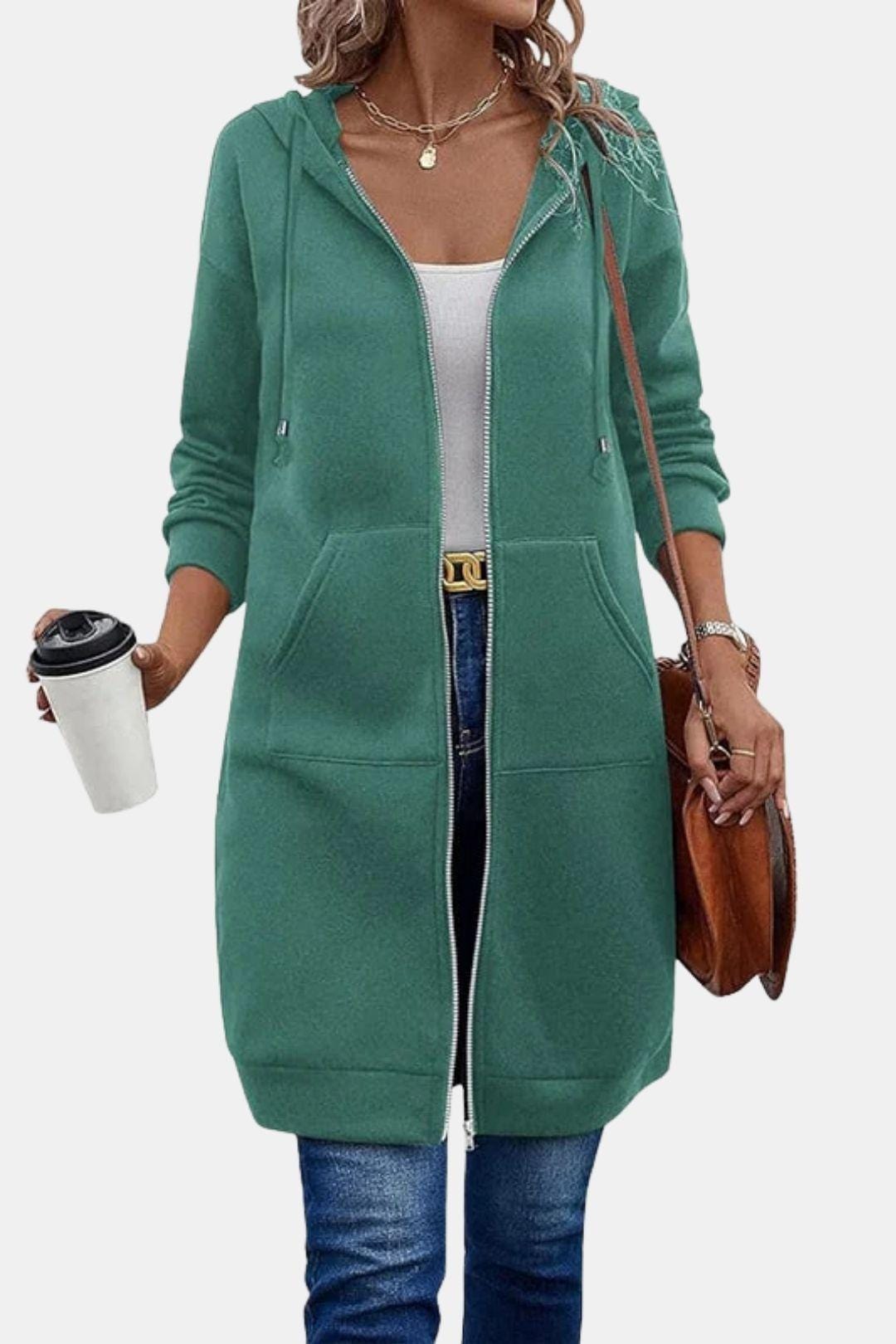 Bergdis – Long Hooded Zip Up Jacket