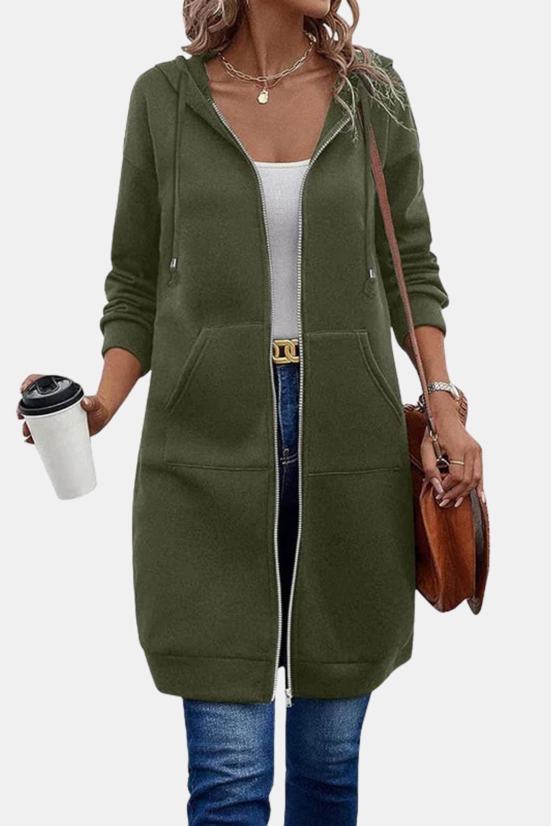 Bergdis – Long Hooded Zip Up Jacket