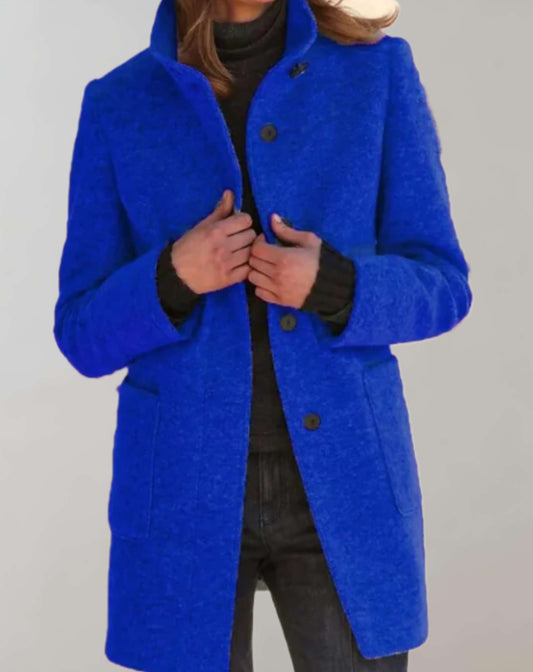 Classic Wool-Blend Coat | Single-Breasted Design | Tailored Fit | Vibrant Colours