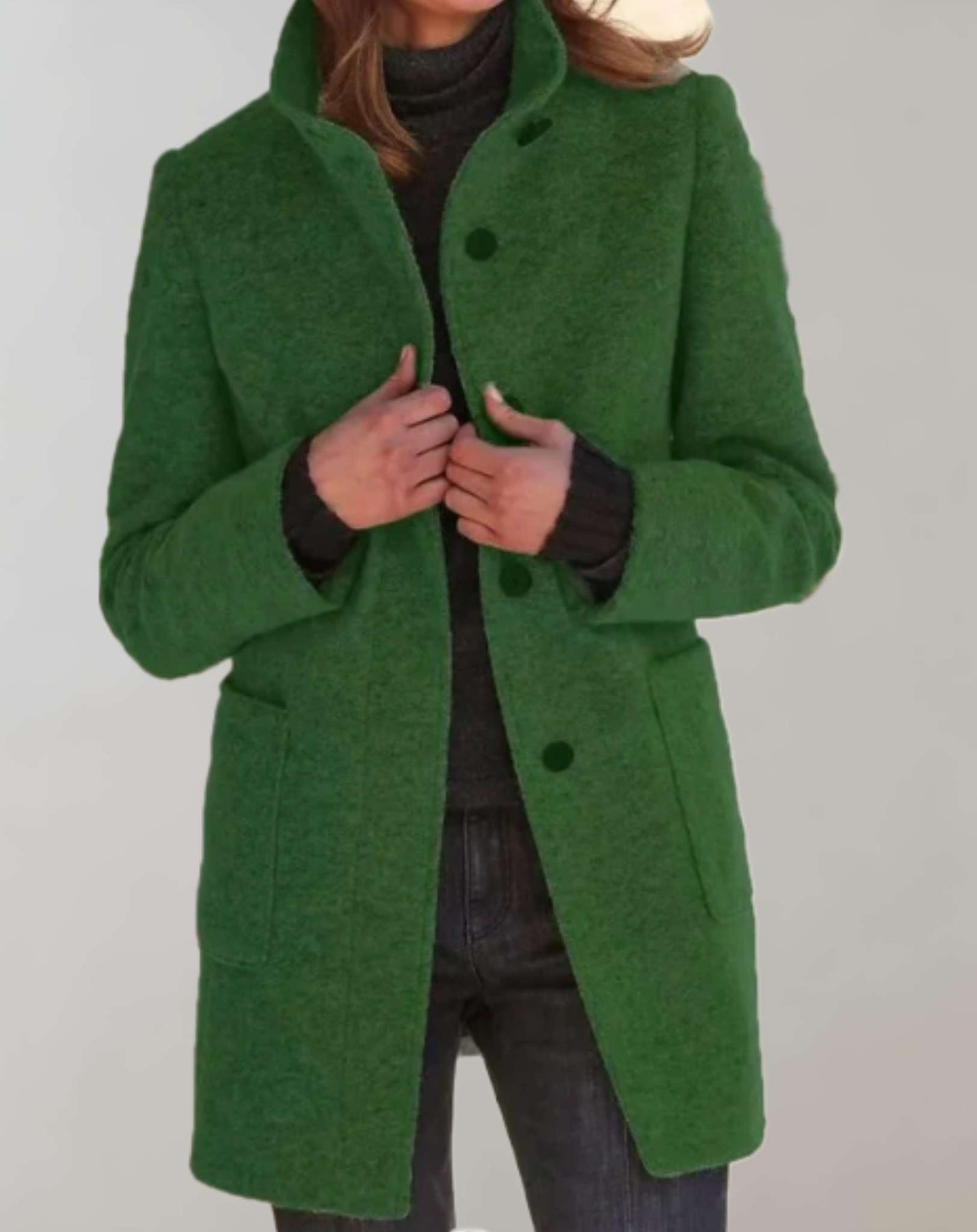 Classic Wool-Blend Coat | Single-Breasted Design | Tailored Fit | Vibrant Colours