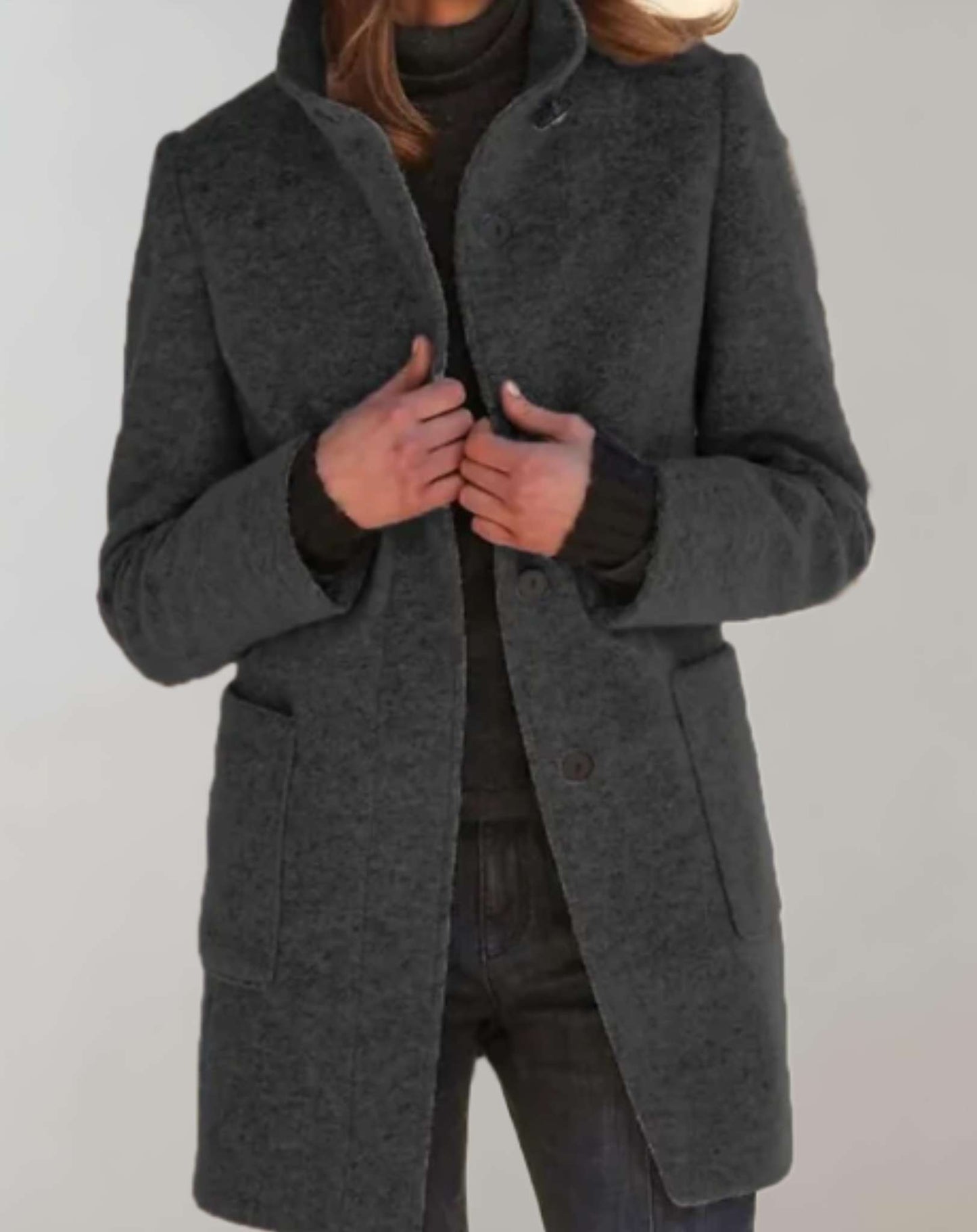 Classic Wool-Blend Coat | Single-Breasted Design | Tailored Fit | Vibrant Colours